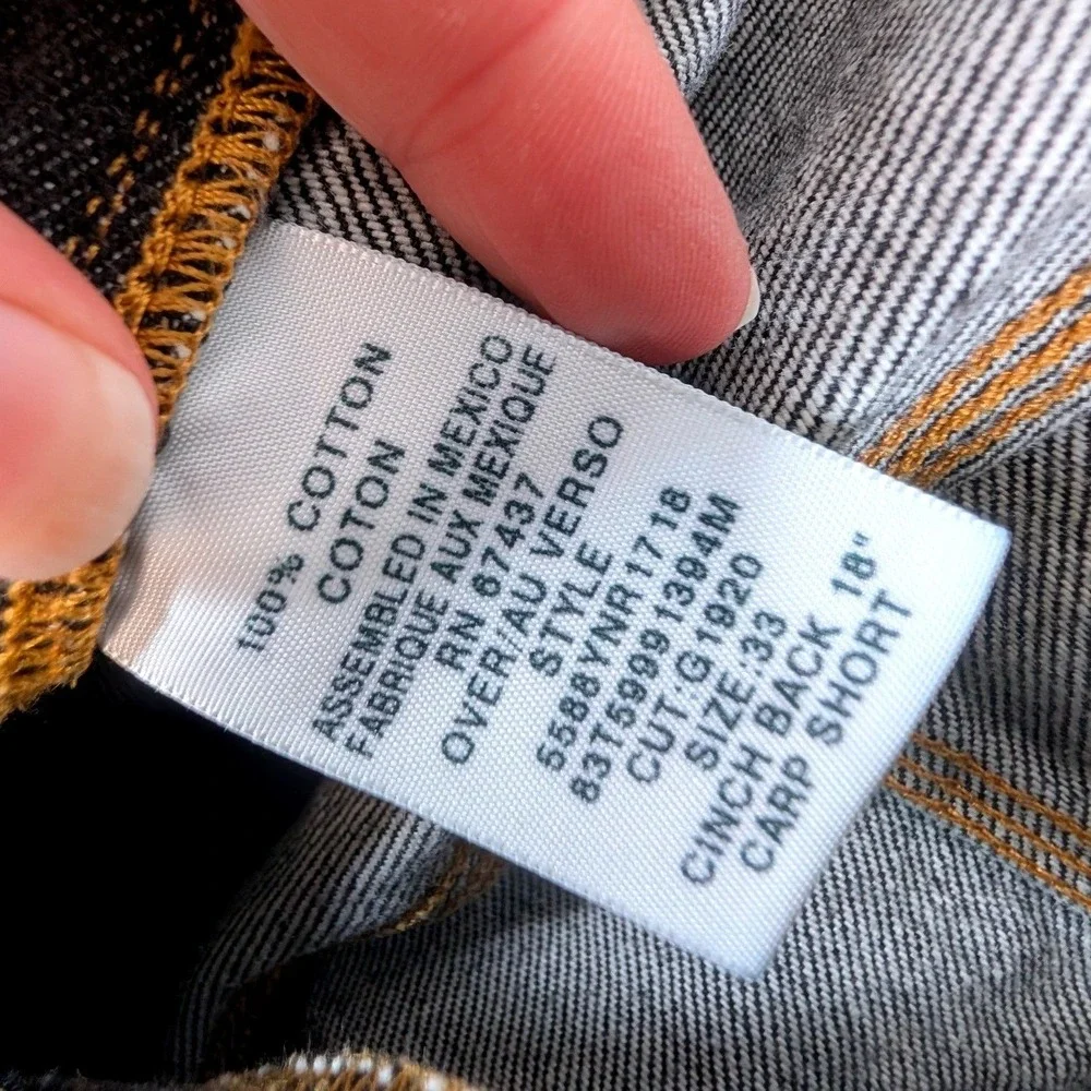 Vintage‎ Polo Jeans Company Ralph Lauren Carpenter Shorts Size 33 Black Denim
